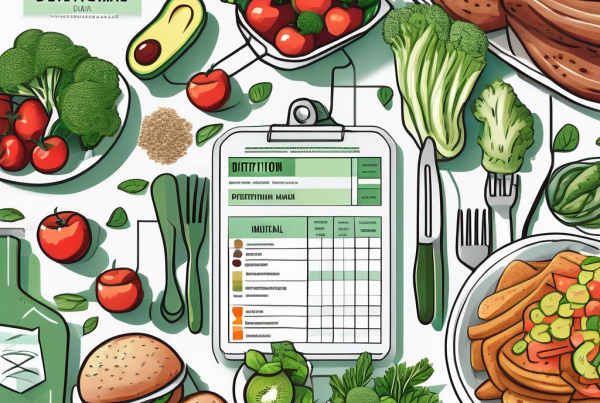 A balanced diet on one side of a scale and a chaotic