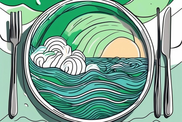 A stormy sea inside a dinner plate