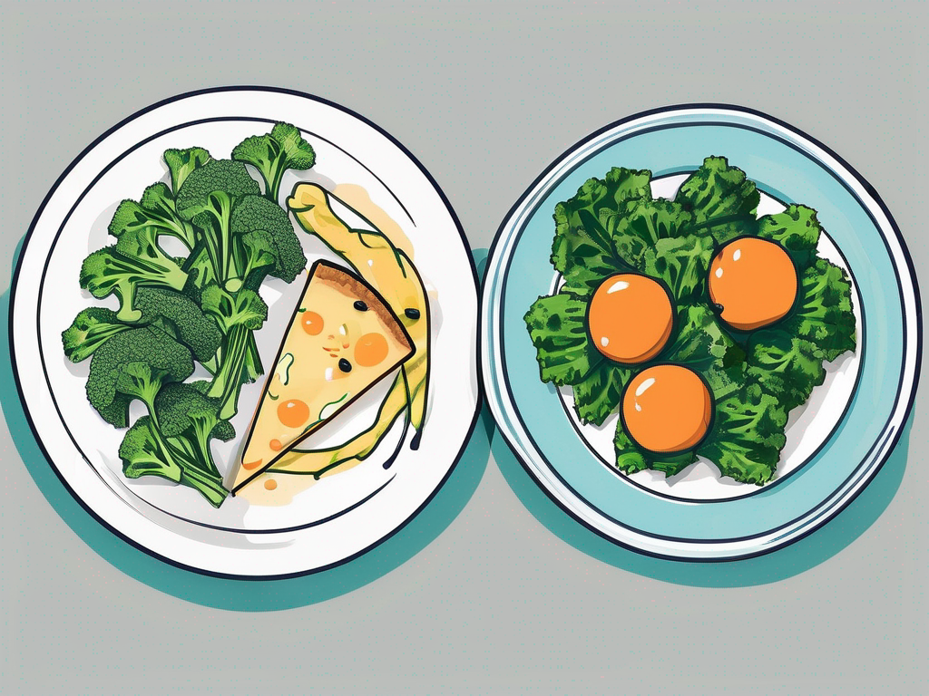 Two distinct plates of food